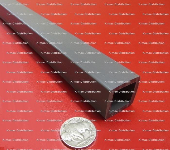 PVC Square Tubing, Type 1 Grey, .625 to 2.875 inside widths